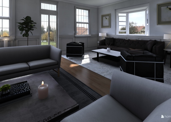 Hawthorne living room Design Rendering
