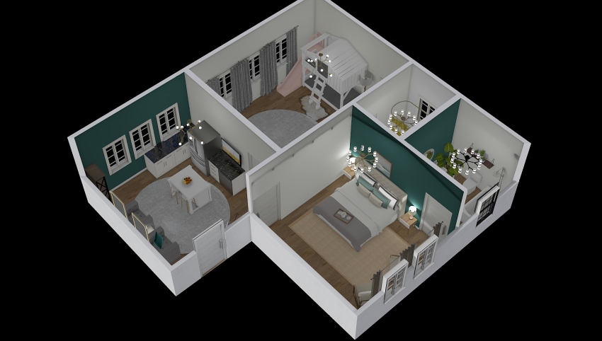 Family of 4 Renovation 3d design picture 90