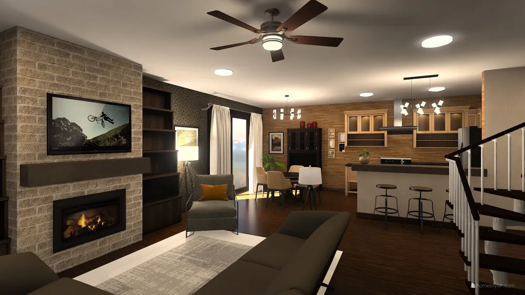 Black Hills Cabin 3d design renderings