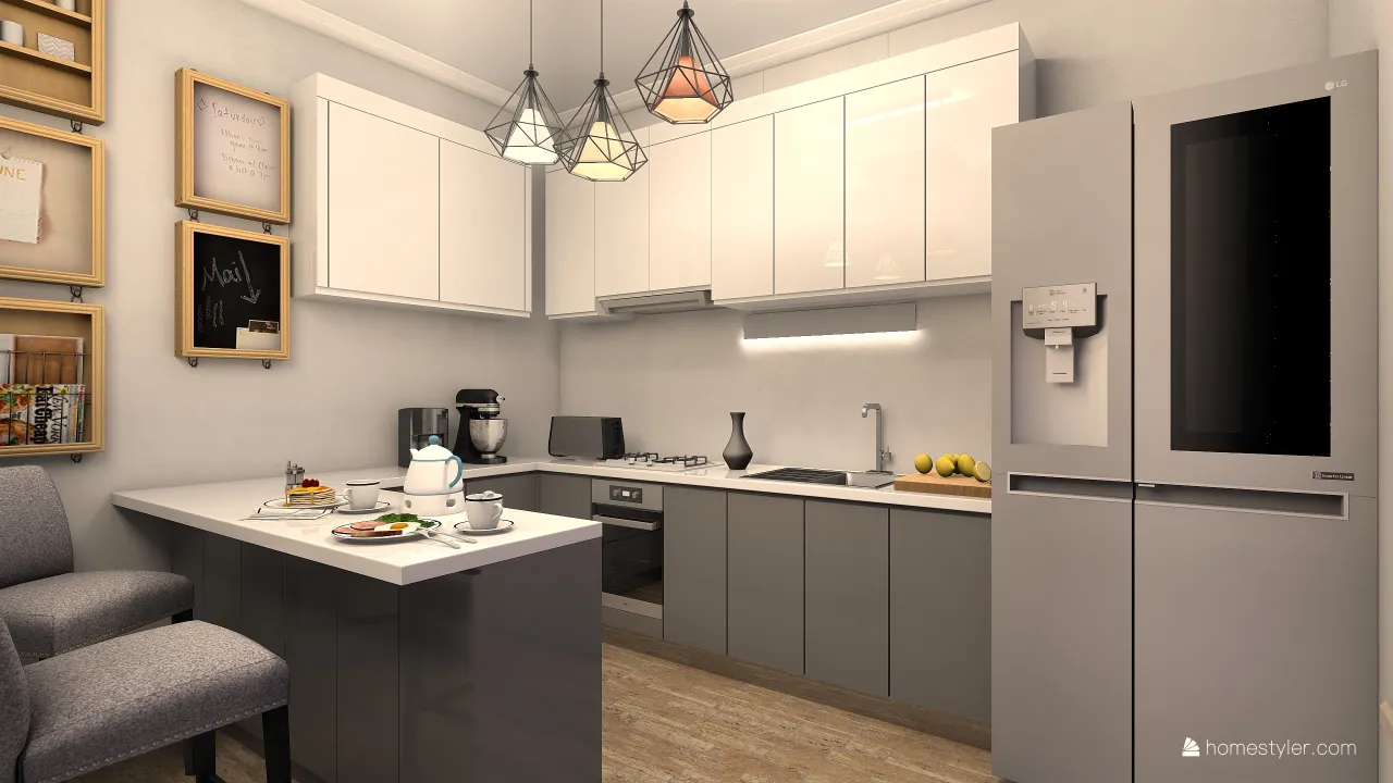 cucina standard 3d design renderings