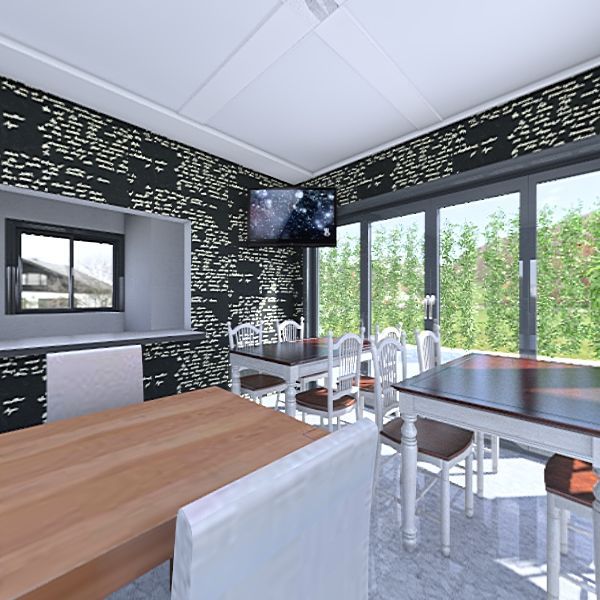 Cafeteria Moises 3d design renderings