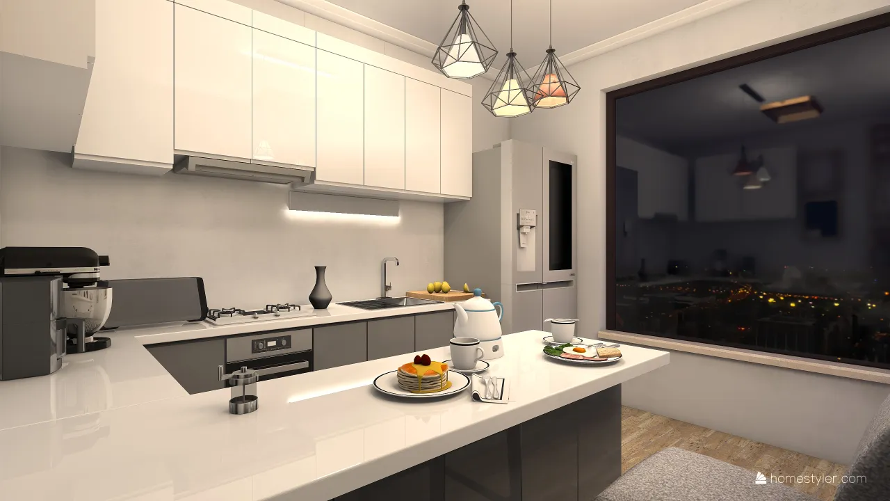 cucina standard 3d design renderings
