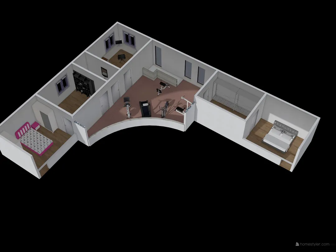 Проект 20/1(II этаж) 3d design renderings