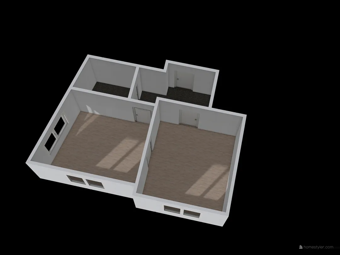 můj byt 2+kk 3d design renderings