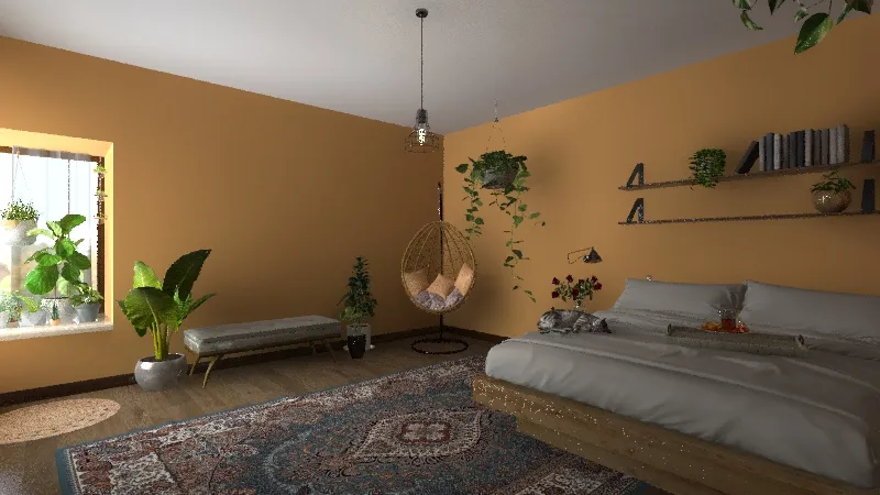 ~boho bedroom~ 3d design renderings