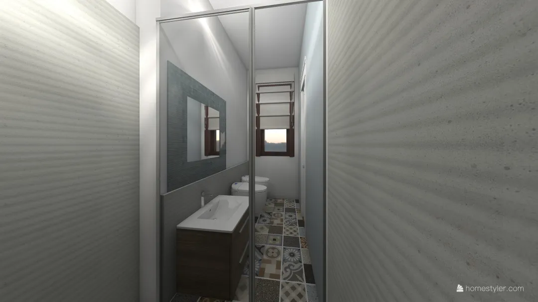 Ristrutturazione bagni in unità residenziale 3d design renderings