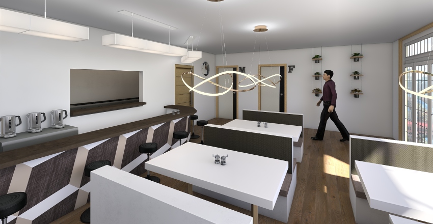 resturant Interior Design Render