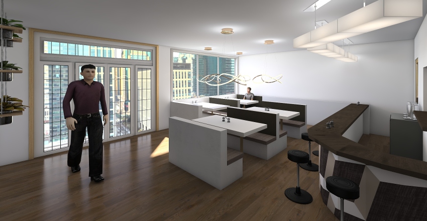 resturant Interior Design Render