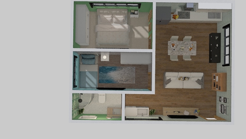 Projeto Apartamento. 3d design picture 50.16