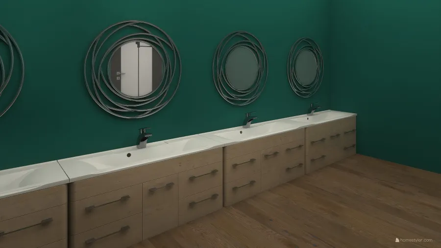 Woman's Bathroom 3d design renderings