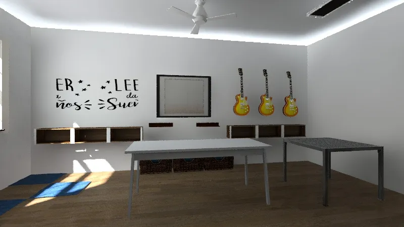 Salon musica y arte 3d design renderings