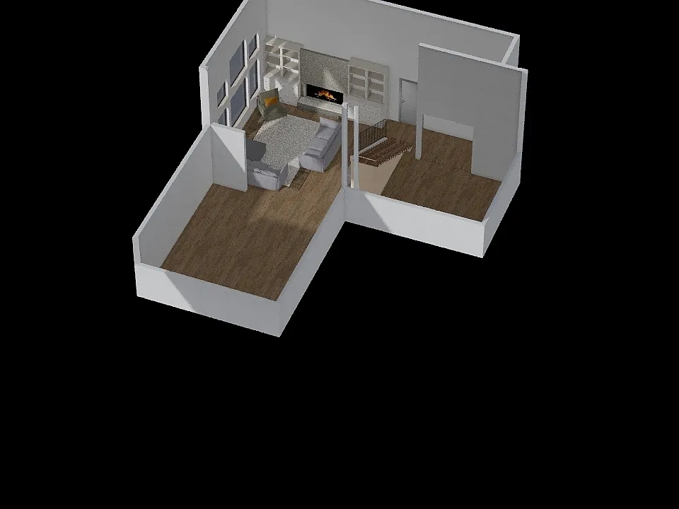 BUROKER fam room 3d design renderings