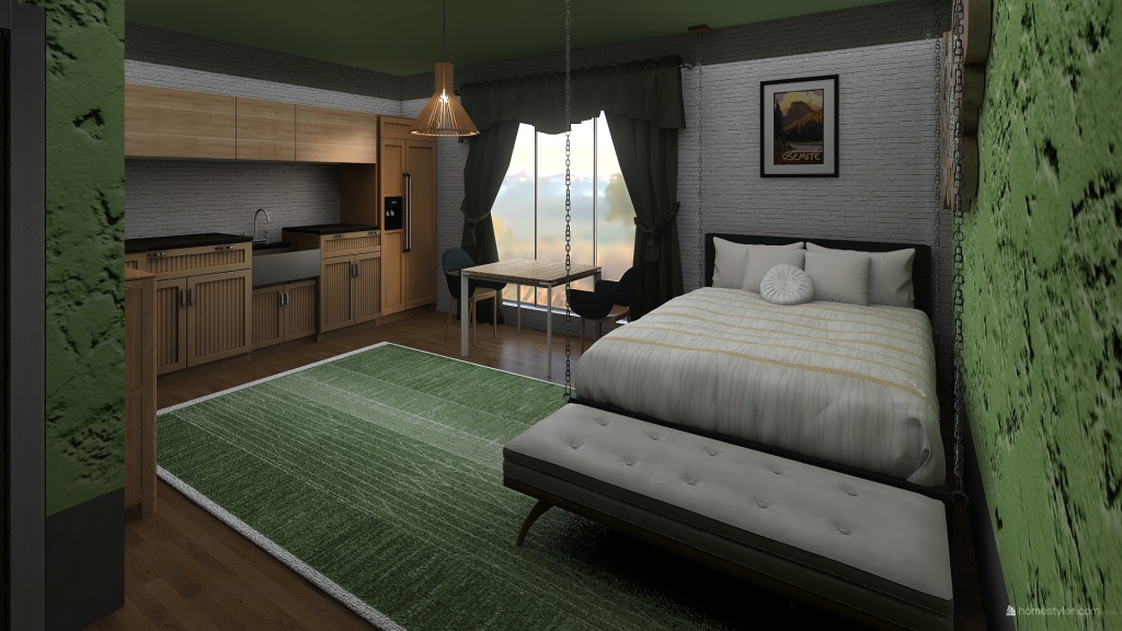 Single Room 2 3d design renderings