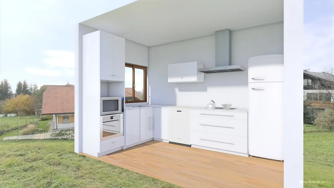 cocina piso 3d design renderings
