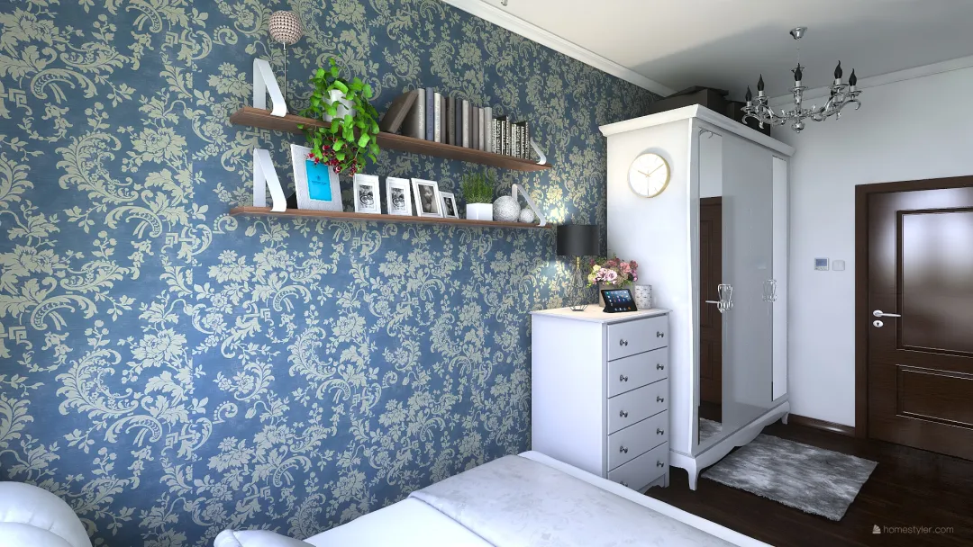 Small  bedroom 3d design renderings