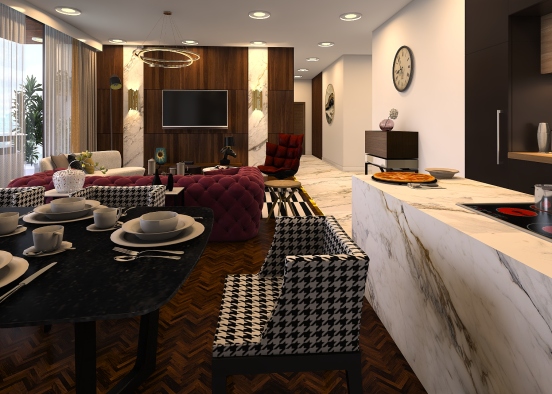 Dubai Apartment - 1 Design Rendering