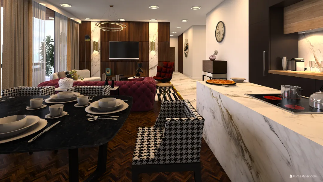 Dubai Apartment - 1 3d design renderings