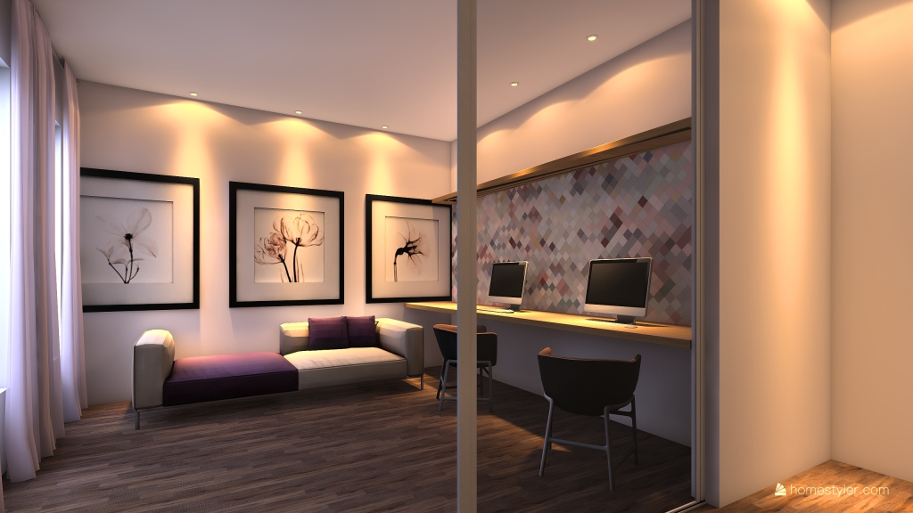 pink room 3d design renderings