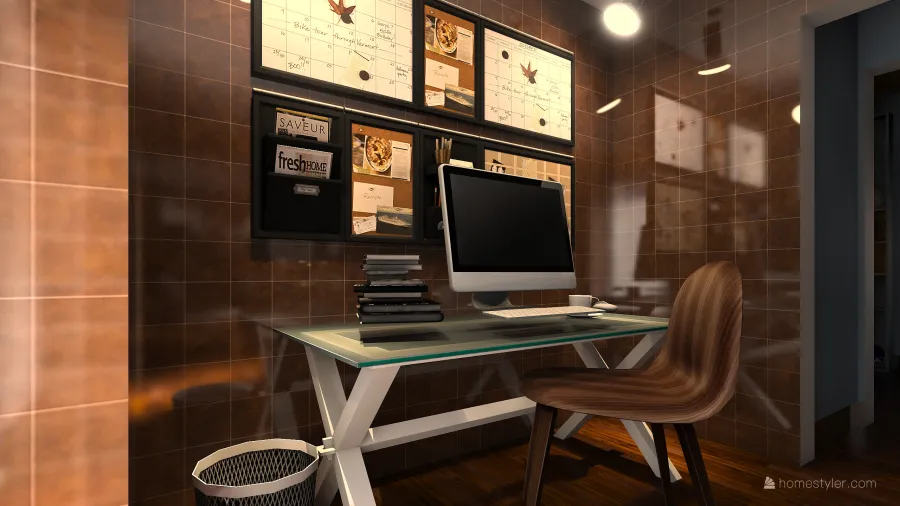 Dining Room&Office 3d design renderings