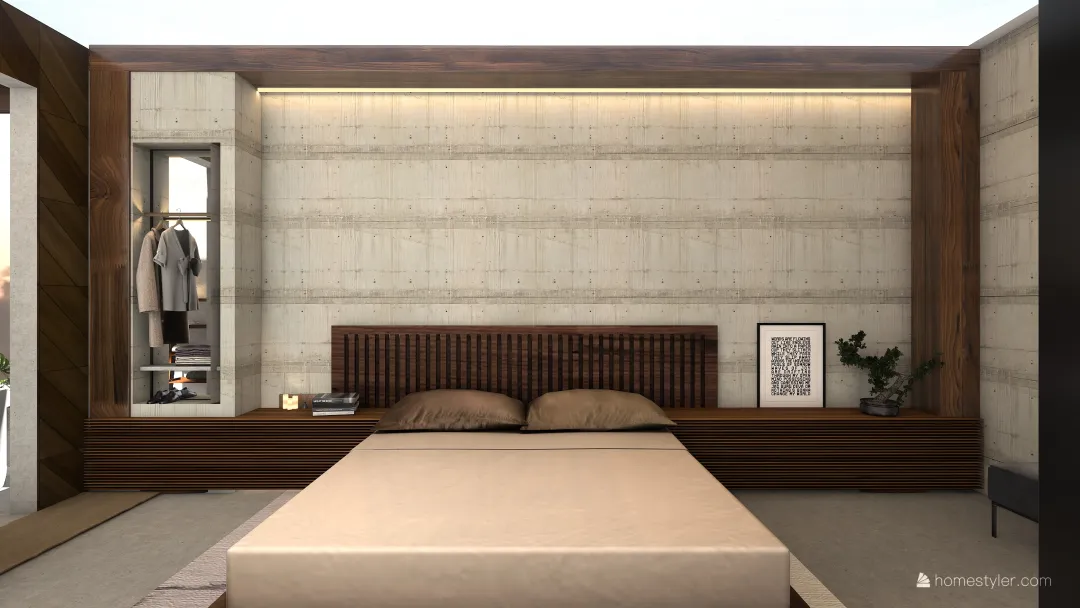 Courtyard Zen House 3d design renderings