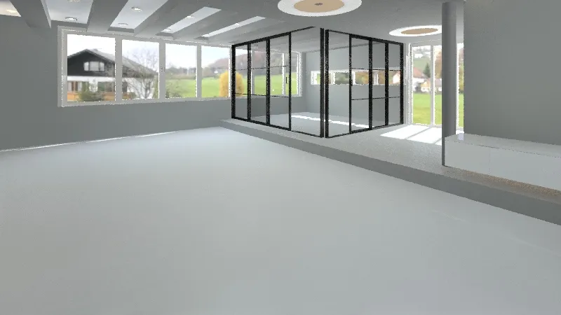 White Studio Office 3d design renderings