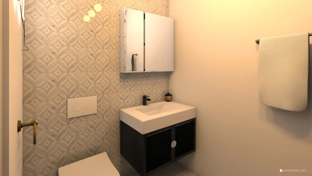 łazienka walk-in 3d design renderings