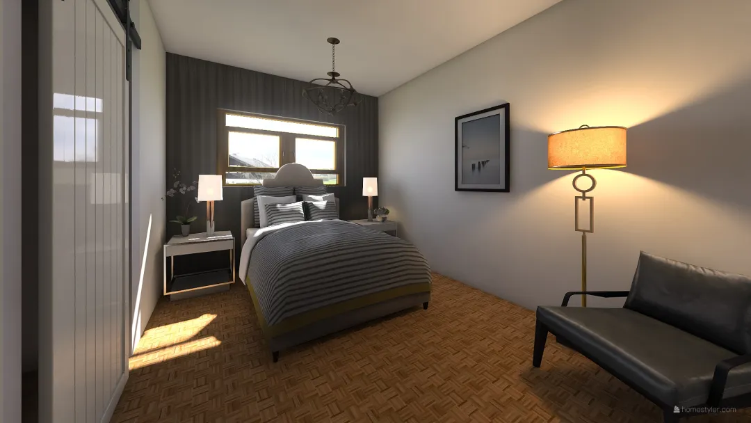guest bedroom 3d design renderings