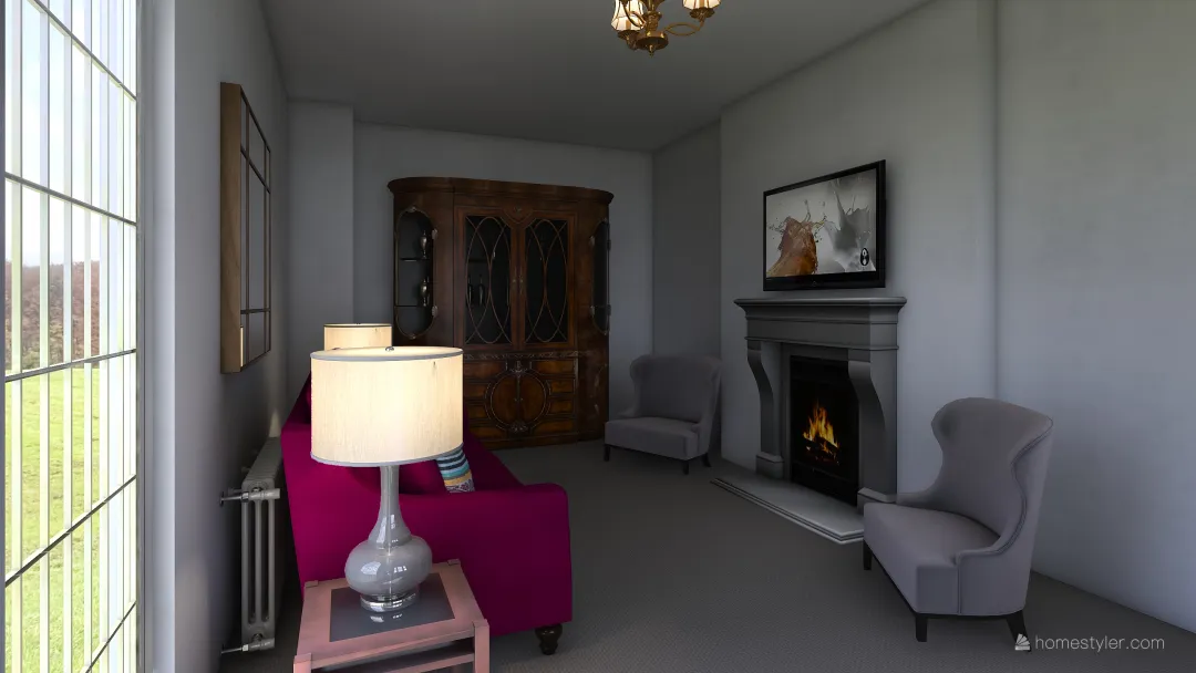 living room- MODULE 6 3d design renderings