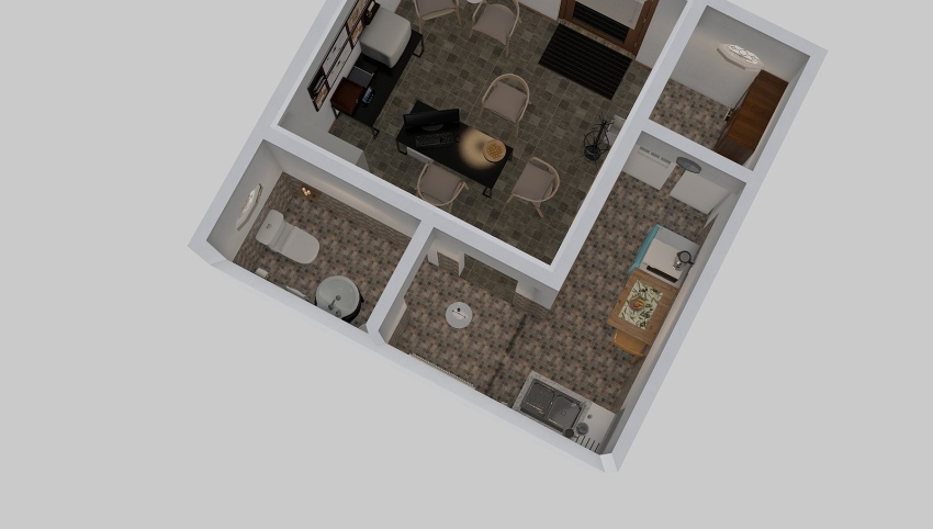Little office in the village 3d design picture 28.33
