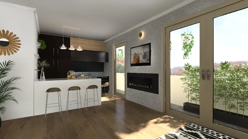 apartment 62 m2 3d design renderings