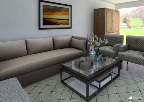 M L Living Room Design Rendering
