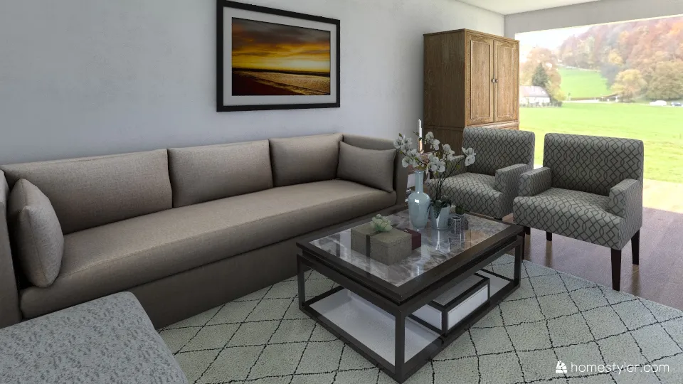 M L Living Room 3d design renderings