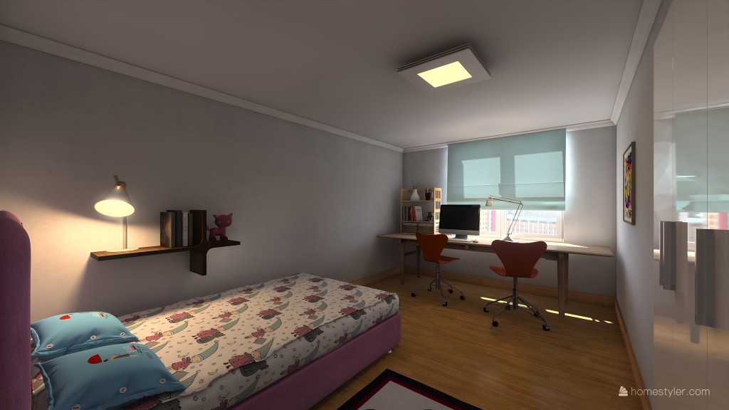 Habitación 2 3d design renderings