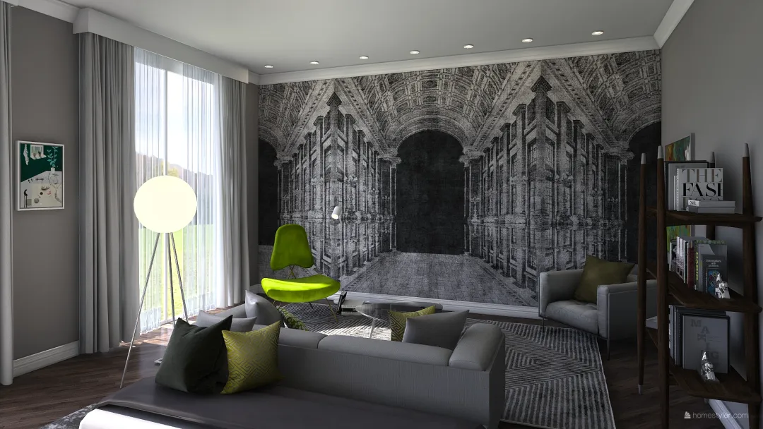 Appartamento parigino 3d design renderings