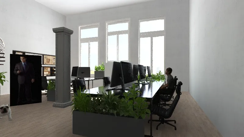 Hunter office 3d design renderings