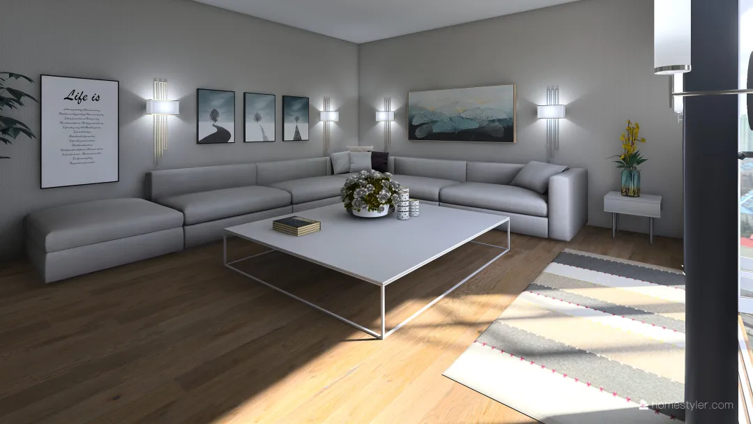 Living room modern 3d design renderings