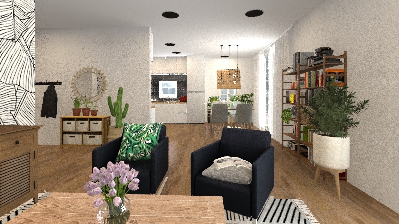 Big airy apartment Interior Design Render