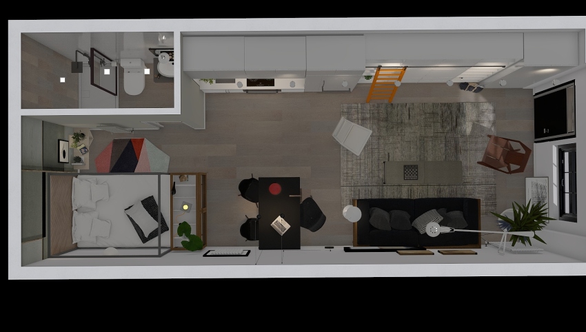 House in a garage 3d design picture 36.85