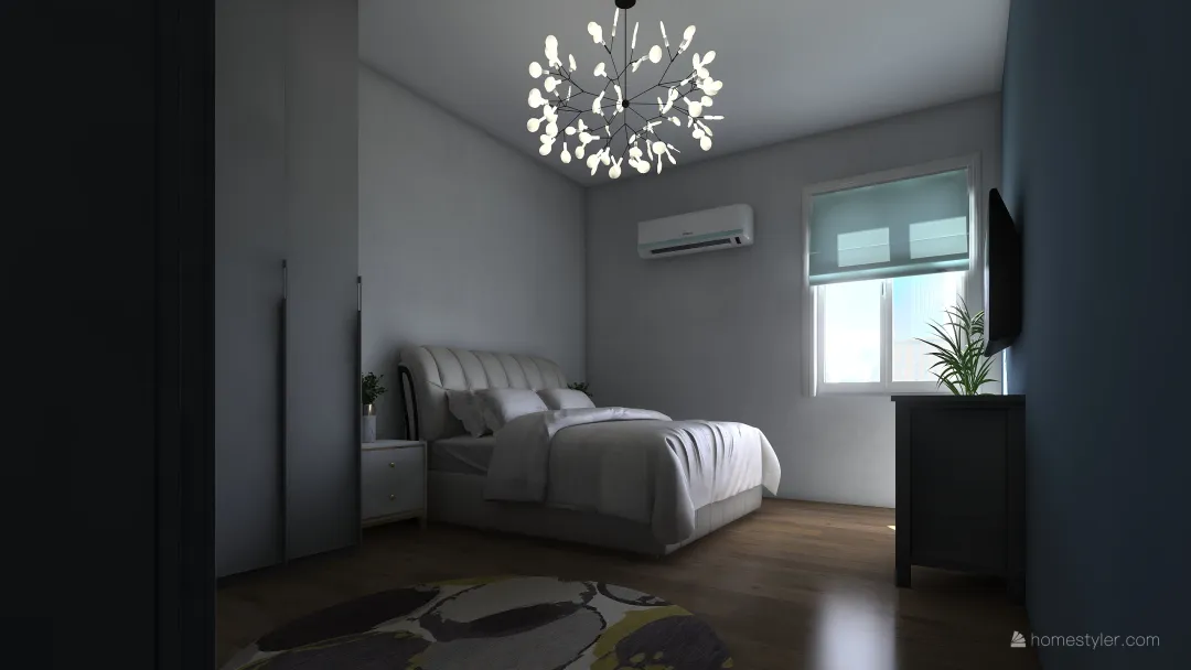 Main bedroom option 1 3d design renderings