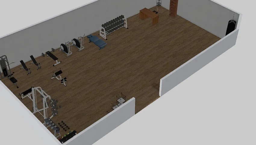 Gym with equipment 3d design picture 141.84