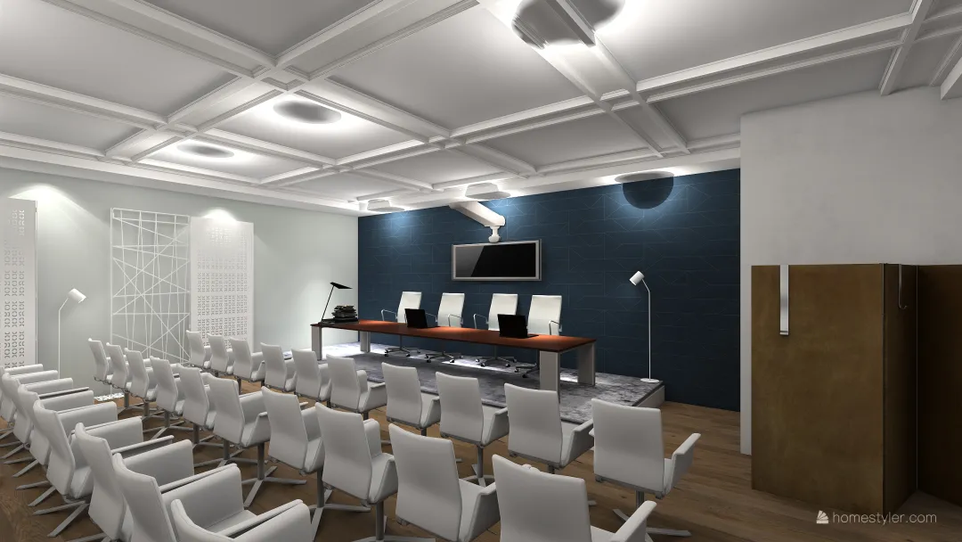 sala conferenza 3d design renderings