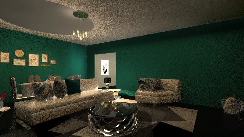 Living and kitchenRoom 3d design renderings