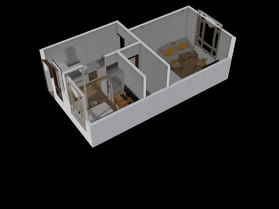 Apartment RealSize Bef 3d design renderings