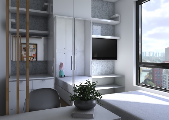 Micro apartmentroom  Design Rendering