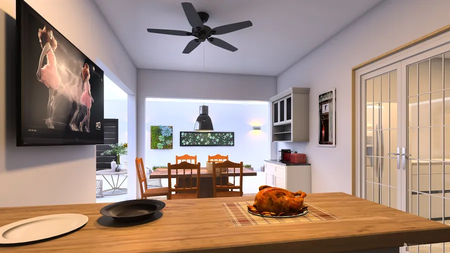 Área gourmet 3d design renderings