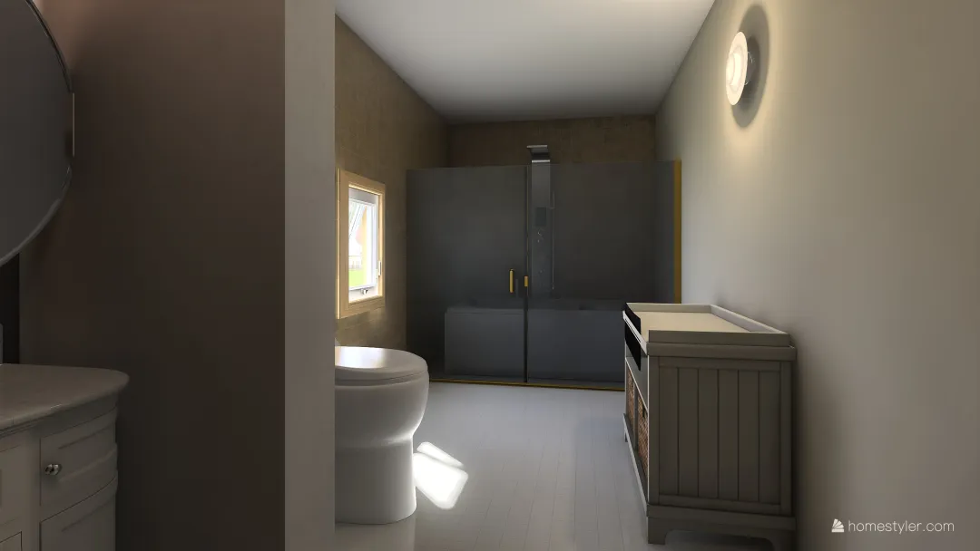 حمام كبير 3d design renderings