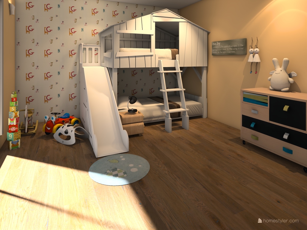 Baby room 3d design renderings