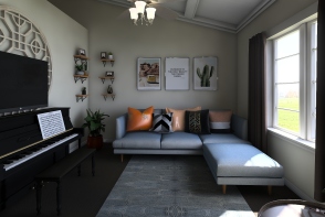 Living Room Decor Design Rendering