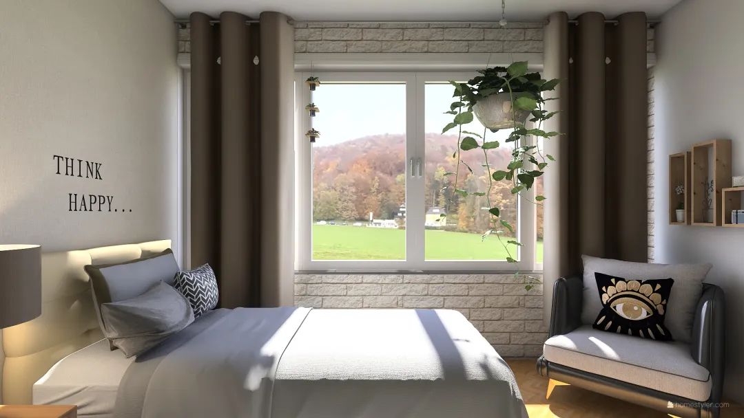 Chic Bedroom 3d design renderings
