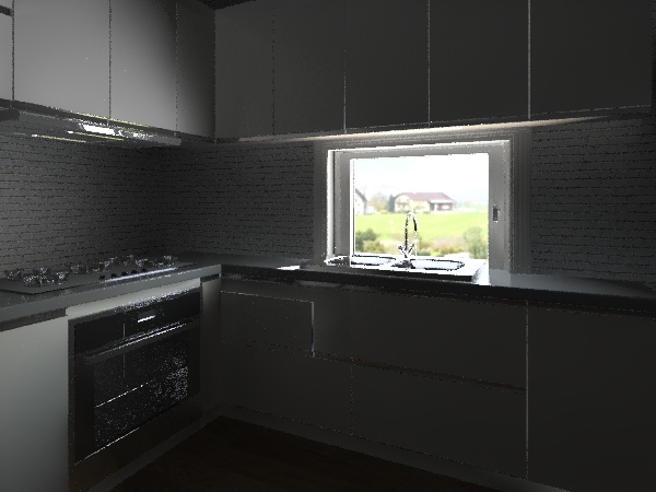 White kichen 3d design renderings